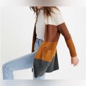 Madewell Multicolor Striped Cardigan Size L